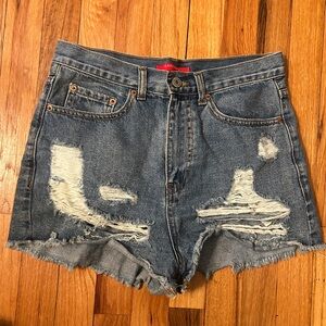 Casual Distressed Denim Shorts